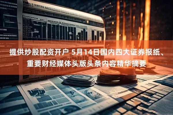 提供炒股配资开户 5月14日国内四大证券报纸、重要财经媒体头版头条内容精华摘要