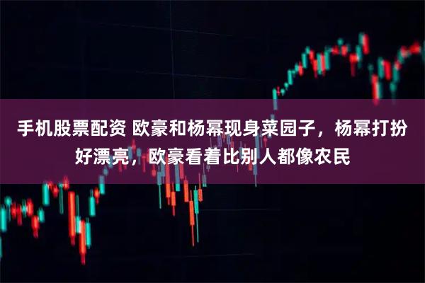 手机股票配资 欧豪和杨幂现身菜园子，杨幂打扮好漂亮，欧豪看着比别人都像农民